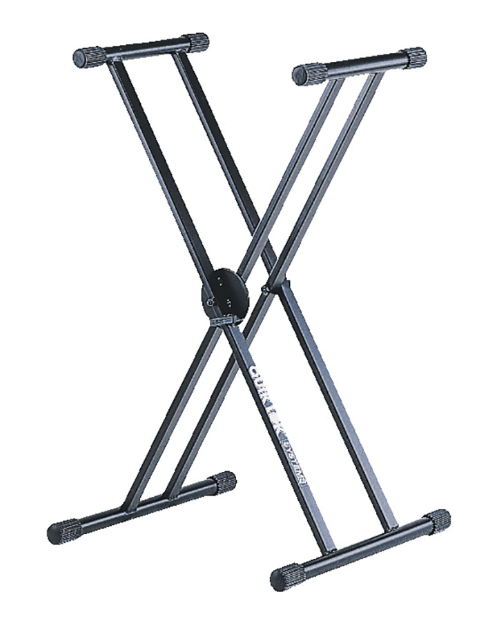 Keyboard Stand double braced  Double Tier Black